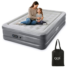 QQS vue avant du matelas gonflable montrant surface et hauteur confortable