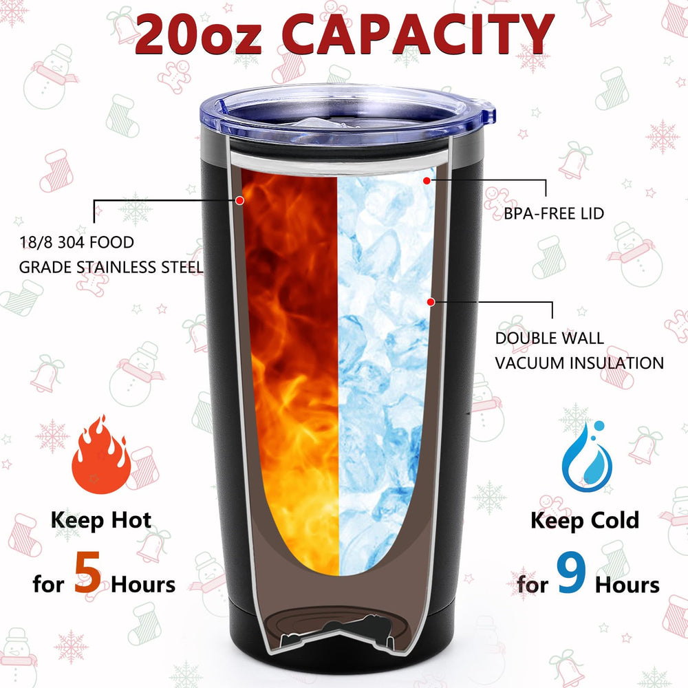 Qtencas tumbler tenu en main montrant la taille 20oz et confort d'usage