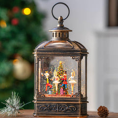 Qualdout lanterne face montrant scène Casse-Noisette et ambiance festive
