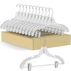 Quality Hangers — vue avant du cintre transparent, finition élégante