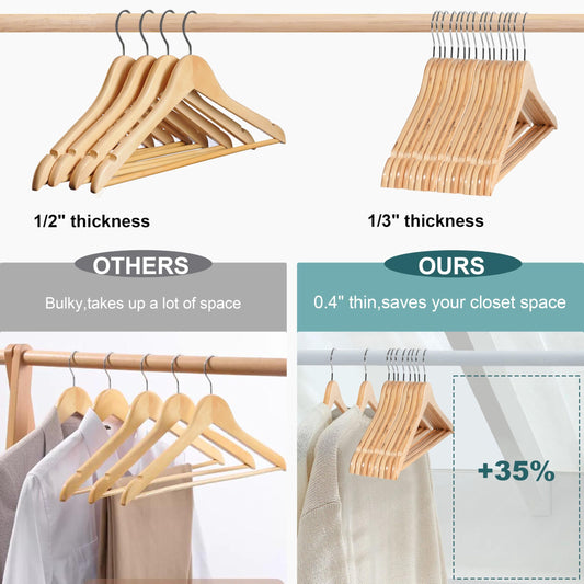 Quality Hangers vue de profil montrant le design ultra-fin et l'économie d'espace
