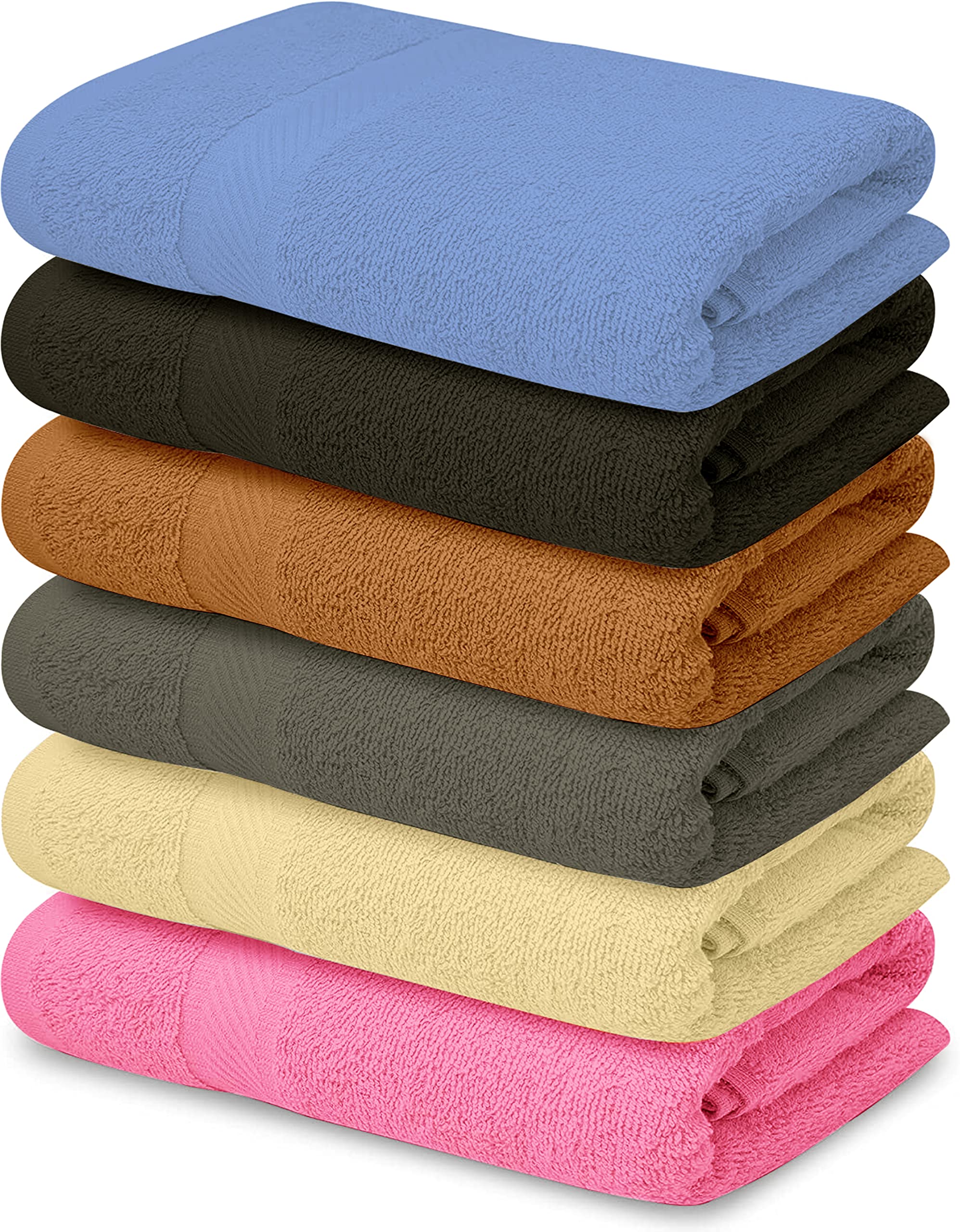 QUBA LINEN vue avant du lot de six serviettes, rangement et gain de place