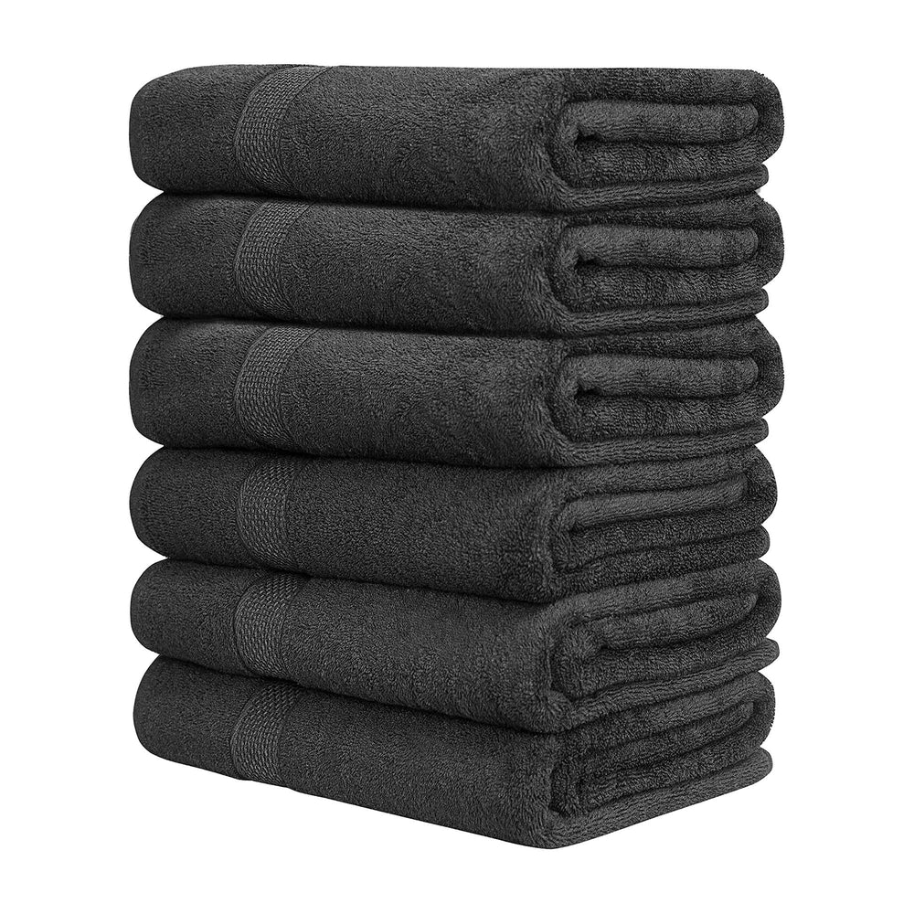 QUBA LINEN pack de six serviettes gris face avant, confort immédiat