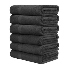 QUBA LINEN pack de six serviettes gris face avant, confort immédiat