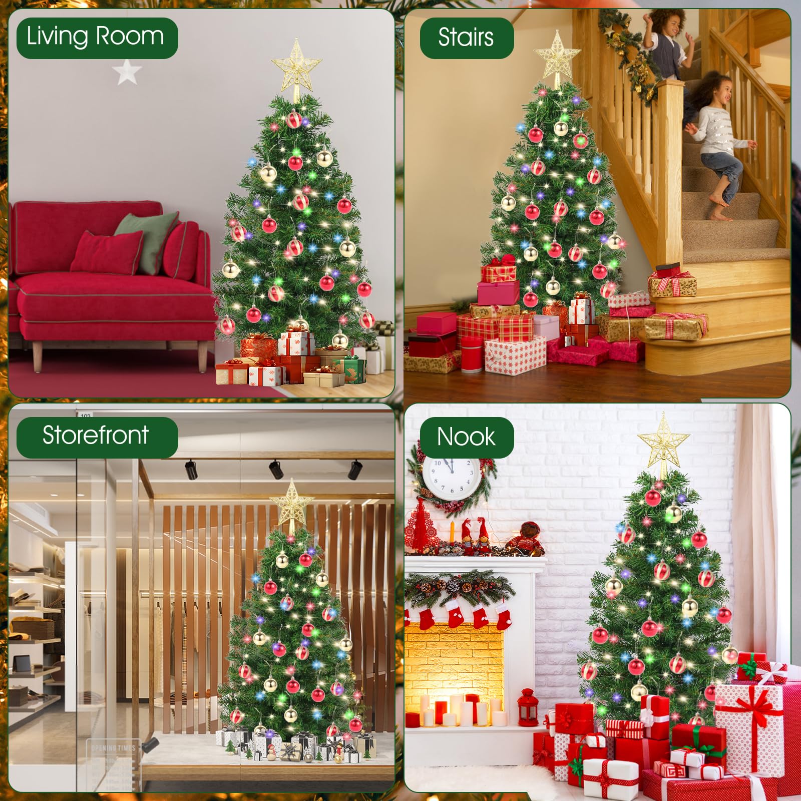Qudoustar 15 ornements inclus pour personnaliser rapidement le sapin