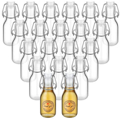 Queekay lot de 20 mini bouteilles en verre vue face pratique pour cadeaux
