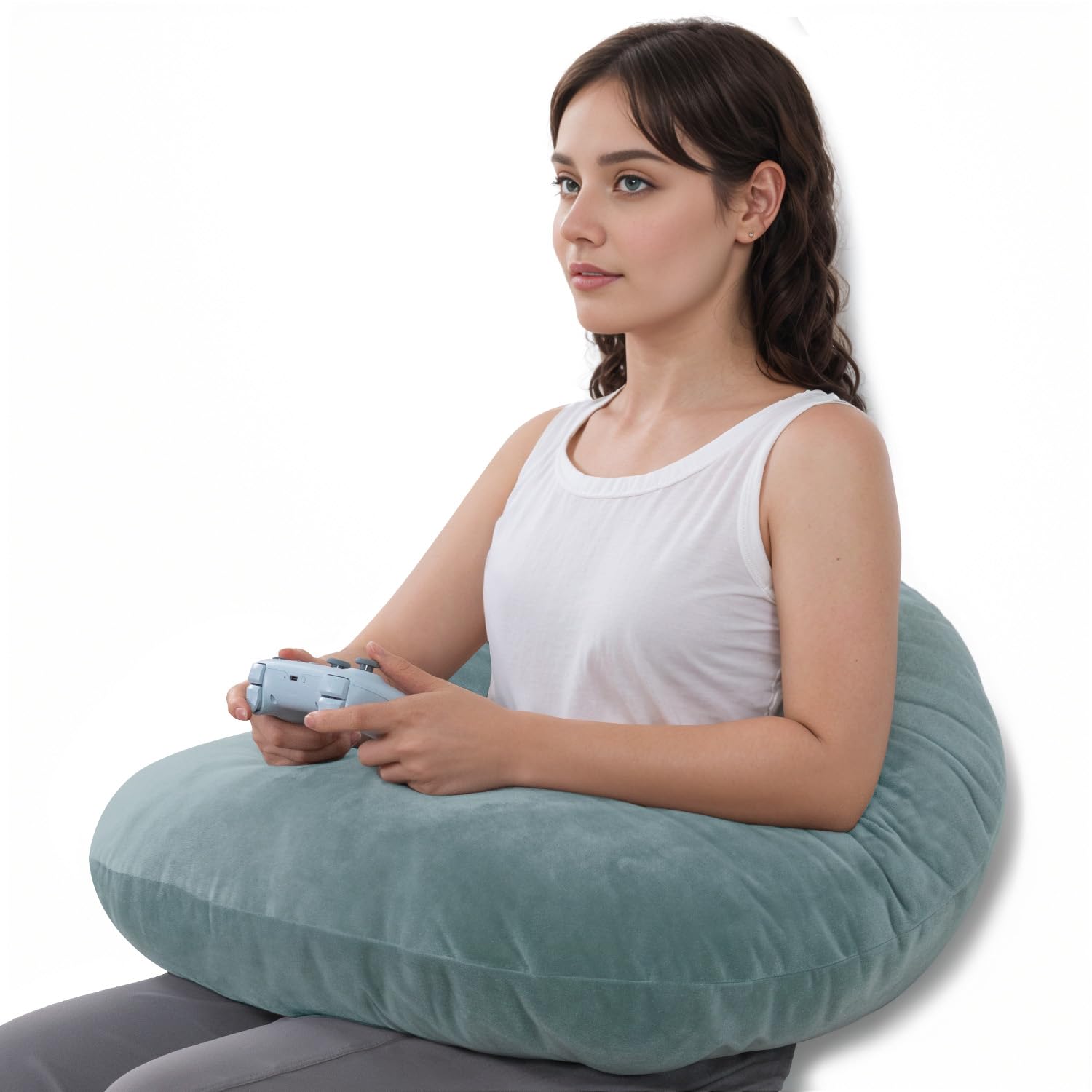 QUEEN ROSE face avant du coussin velours vert pour soutien confortable