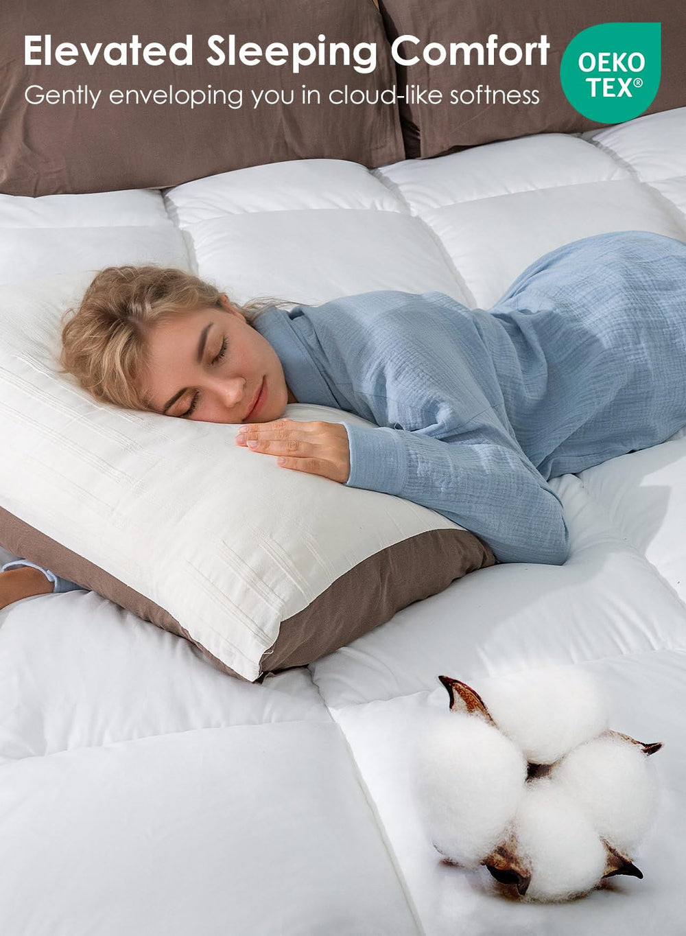 QUEEN ROSE bords et sangles élastiques assurant maintien sécurisé sur le matelas