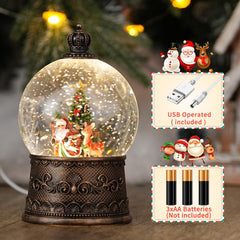 Qukulov globe en usage sur cheminée, apporte chaleur et decor de Noël
