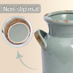 Quoowiit vase détail du fini distressed offrant look authentique