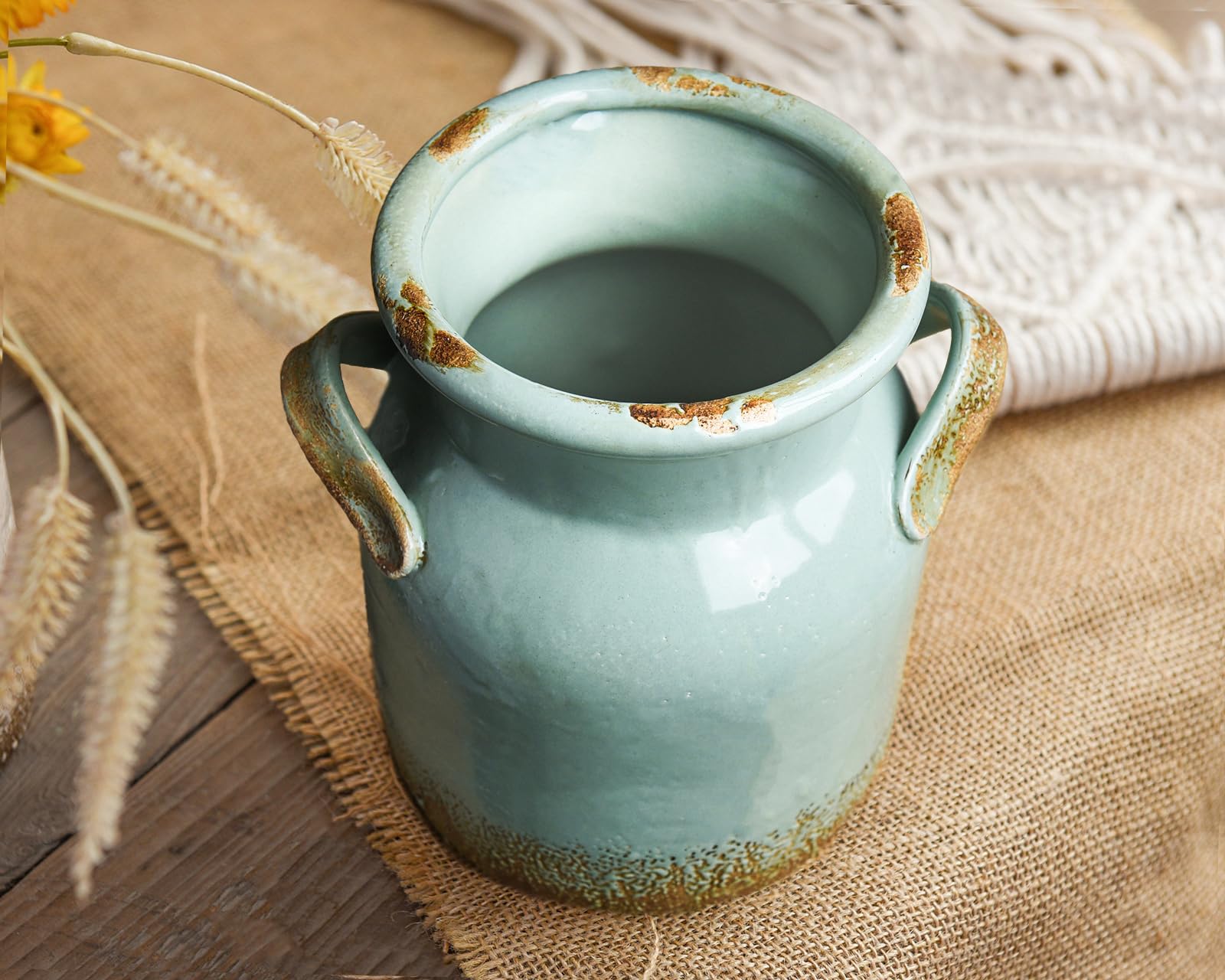 Quoowiit vase utilisé comme pot d'ustensiles pour rangement esthétique