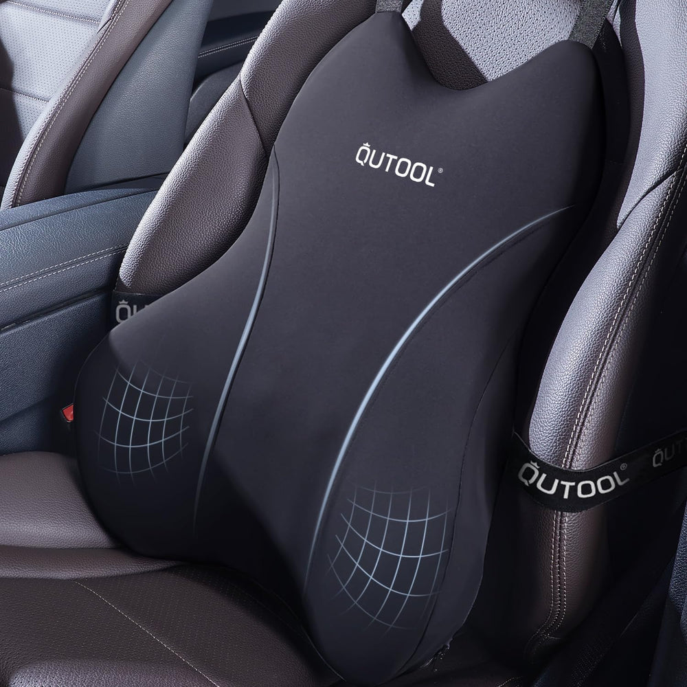 QUTOOL vue avant du coussin lombaire montrant forme ergonomique et confort