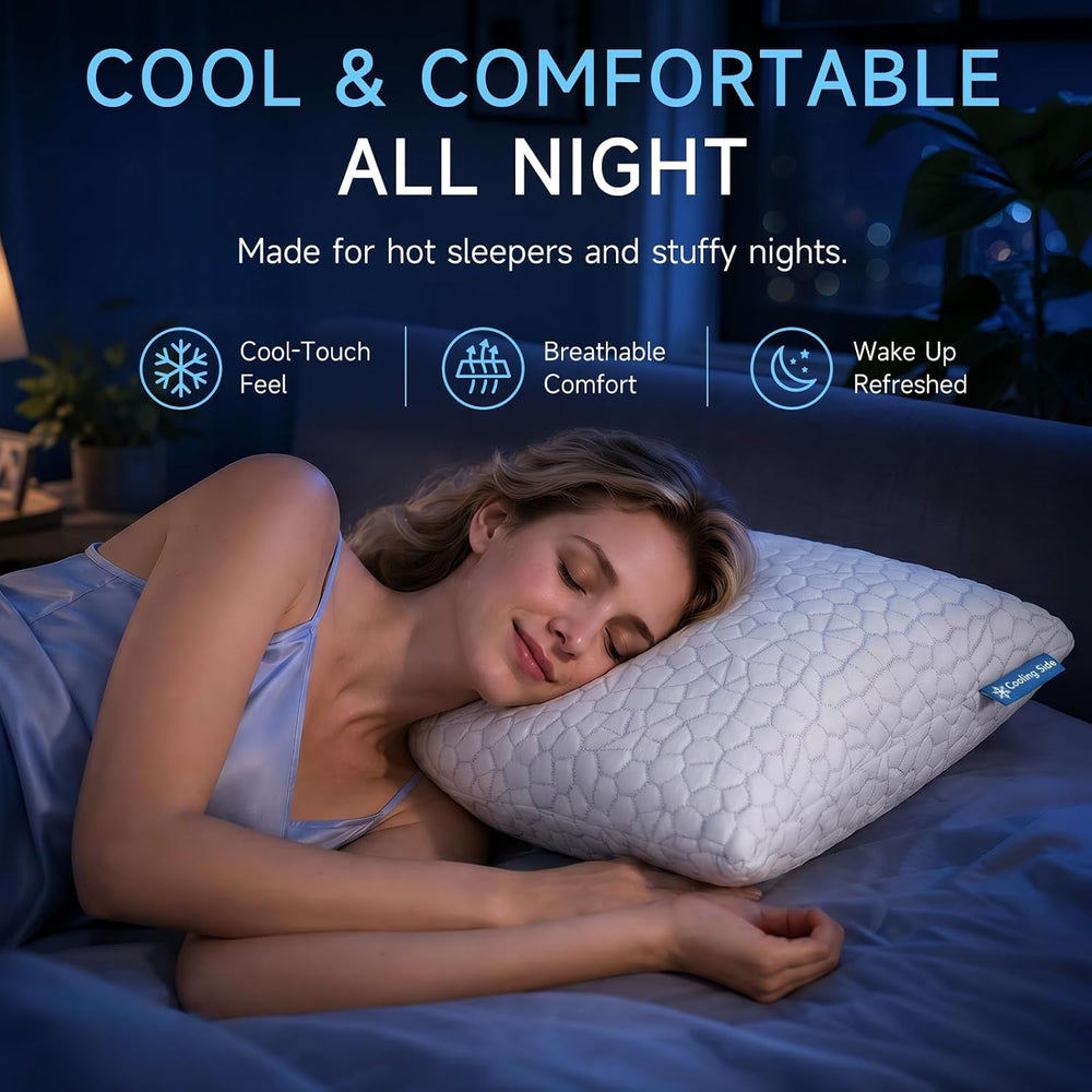 QUTOOL oreiller gros plan mousse éclatée ventilation et confort