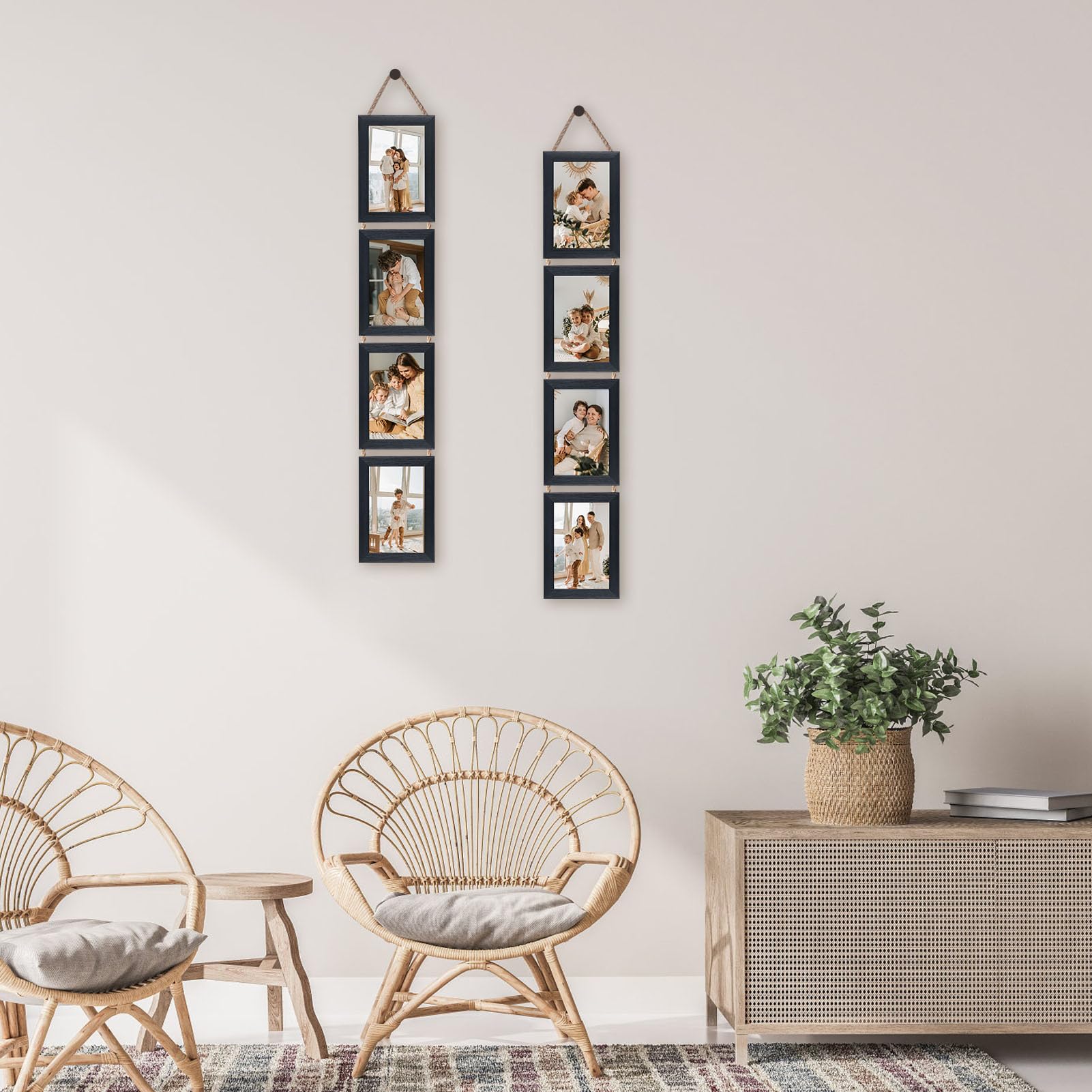 QUTREY corde en chanvre pour l'accrochage simple et look naturel