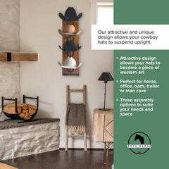 R828 Ranch porte-chapeaux en usage dans une entrée, organise et sublime la déco