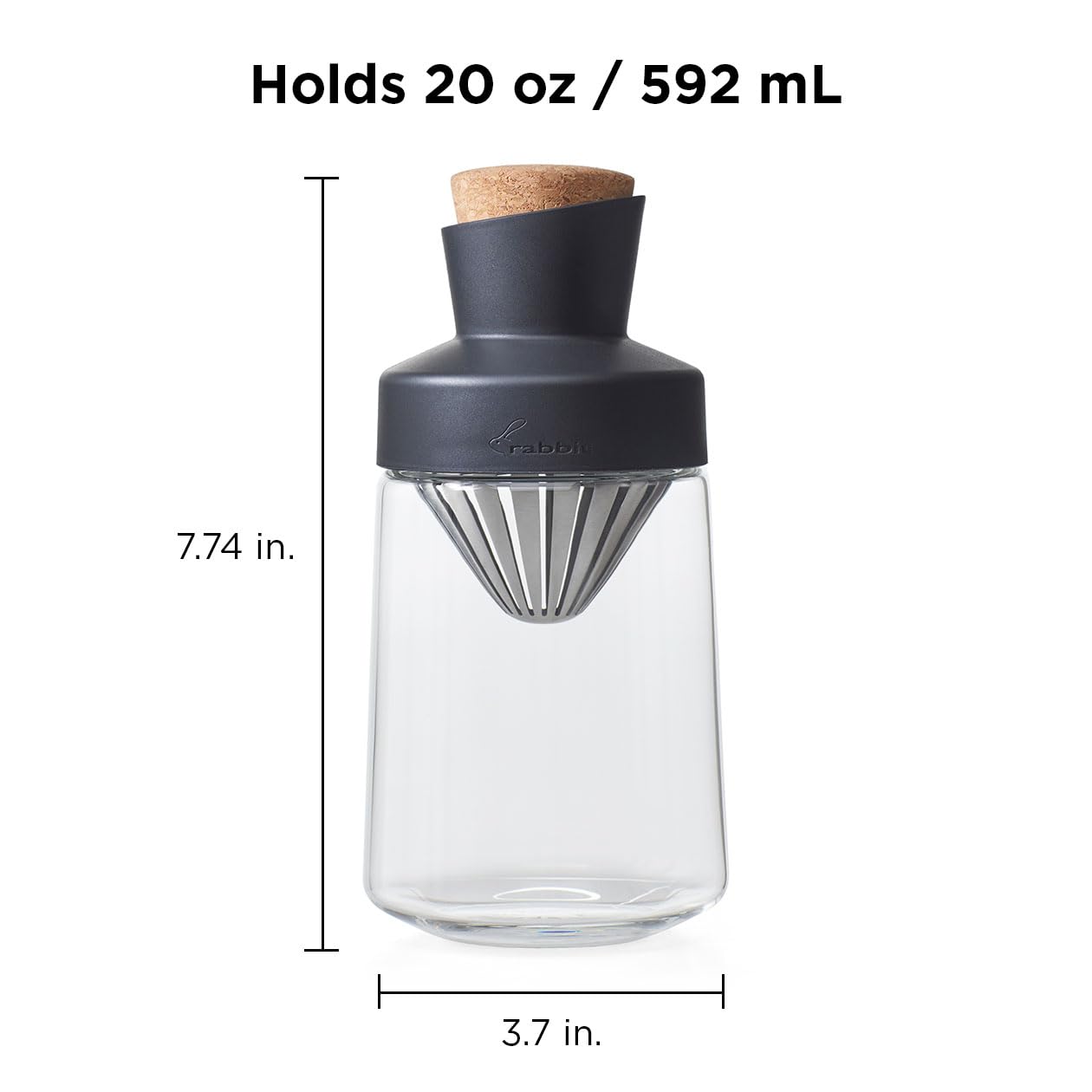Rabbit panier infuseur détail en inox offrant filtration propre et durable