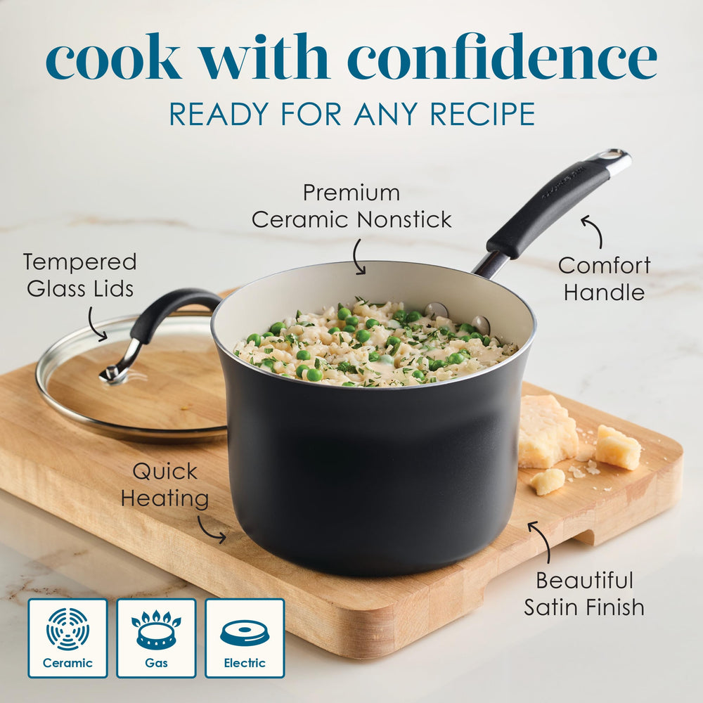 Rachael Ray Cucina finition satin Peppercorn apportant style à la cuisine
