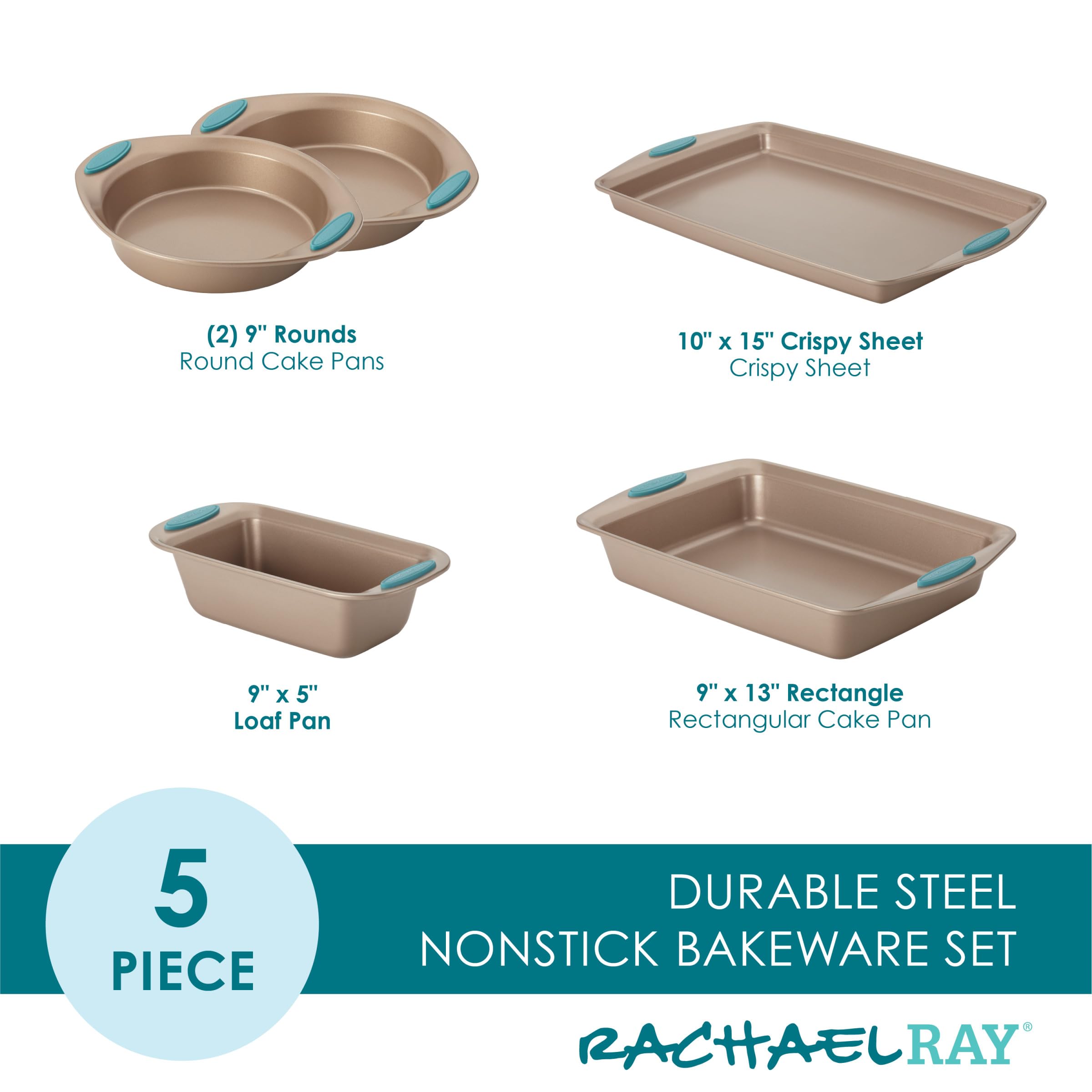 Rachael Ray Cucina poignée silicone agave, offre prise sécurisée