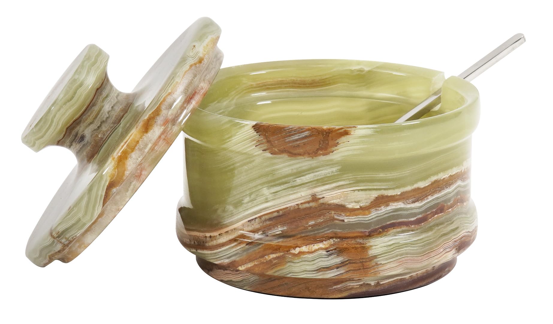 Radicaln salière en marbre vue avant, design stable et élégant