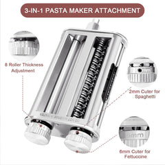 RAFBAR gros plan sur les rouleaux inox offrant une texture lisse pour pâtes homogènes