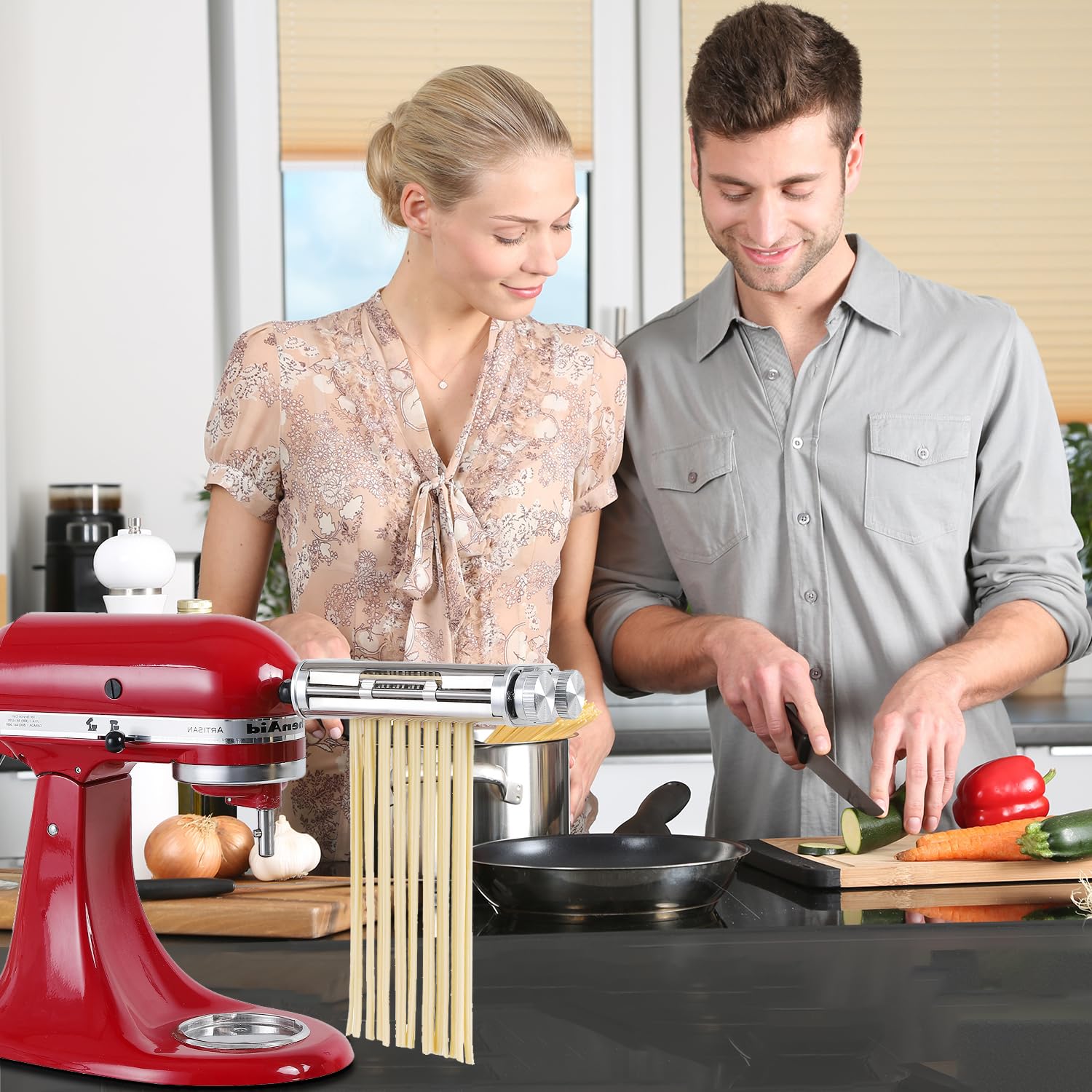 RAFBAR fixé sur un robot KitchenAid illustrant l'installation simple et sécurisée
