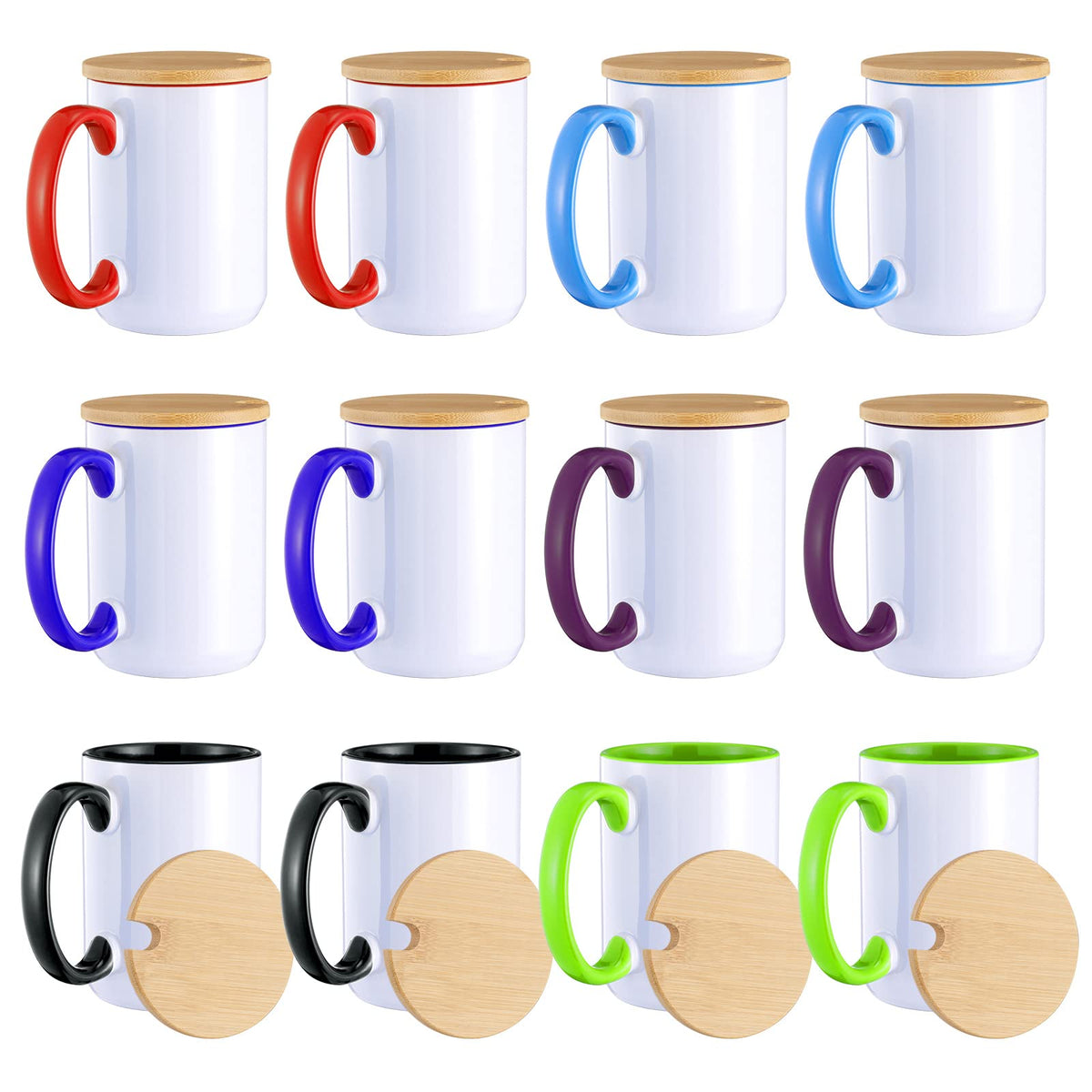 RAINBOWTIE mug face avant montrant l'intérieur coloré et l'aire d'impression