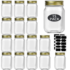 Rainforce bocaux pack de 15 face visible, rangement pratique et esthétique