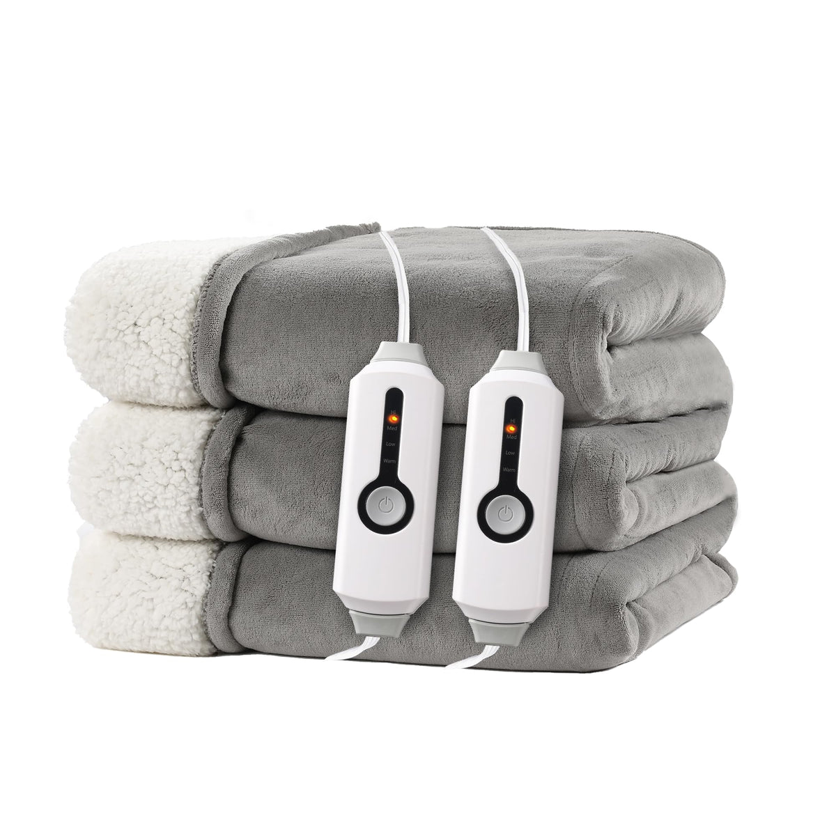 RALYSUN couverture chauffante face avant montrant couleur gris clair et confort