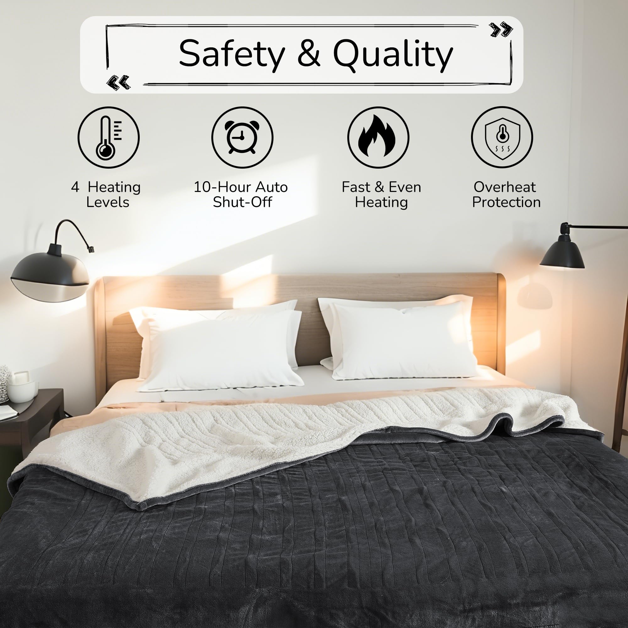 RALYSUN couple utilisant couverture double-zone confort personnalisé