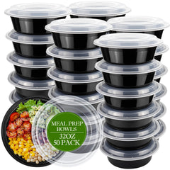RANLITTLE emballage 50 boîtes 32oz pratique pour préparation hebdomadaire