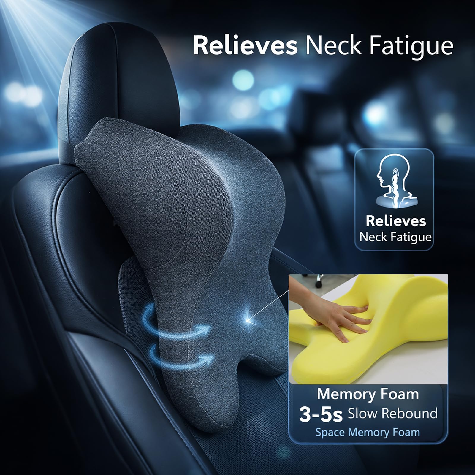 RaoRanDang coussin installé dans voiture soutien stable