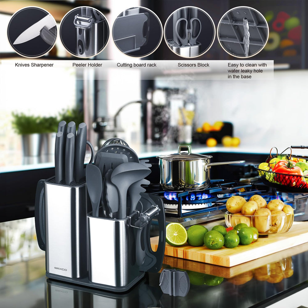 RAXCO gadget ouvre-boîte détail facilitant préparation rapide