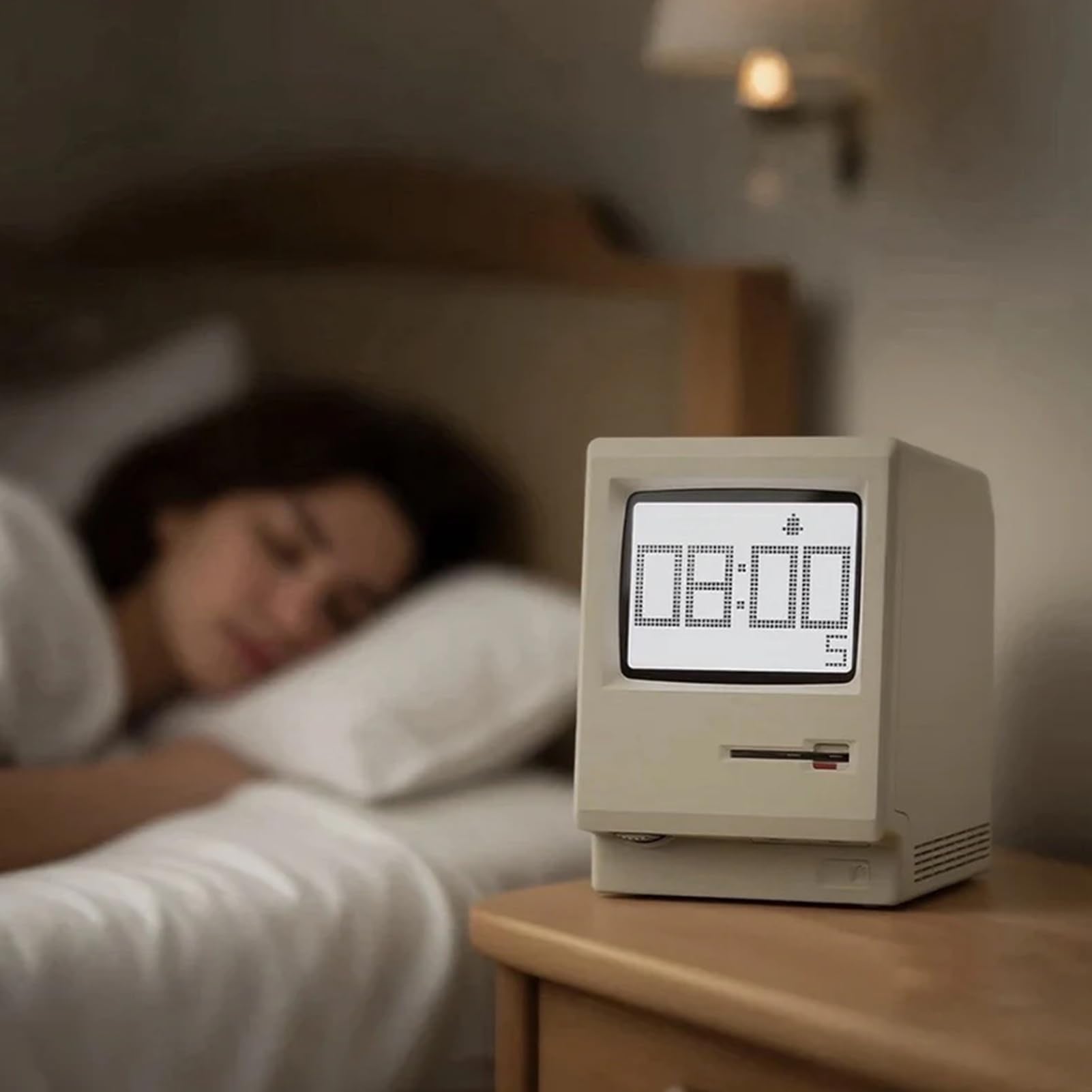 RayCue Maclock sur table de chevet lumière douce idéale pour nuit