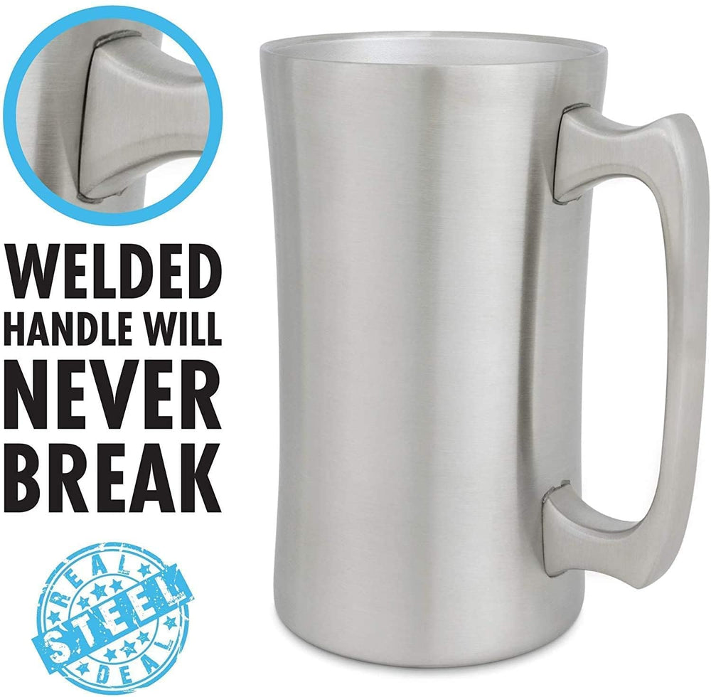 Real Deal Steel comparaison d'échelle montrant la capacité 20 oz pratique