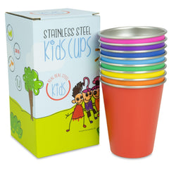 Real Deal Steel gobelets devant en couleurs vives pour identifier facilement