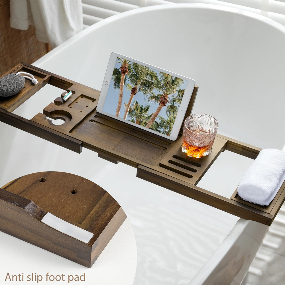 RealGulf caddy en usage avec tablette à 15° pour lecture sans reflet