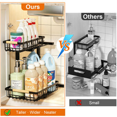 REALINN organiseur sous évier en usage optimisant rangement cuisine