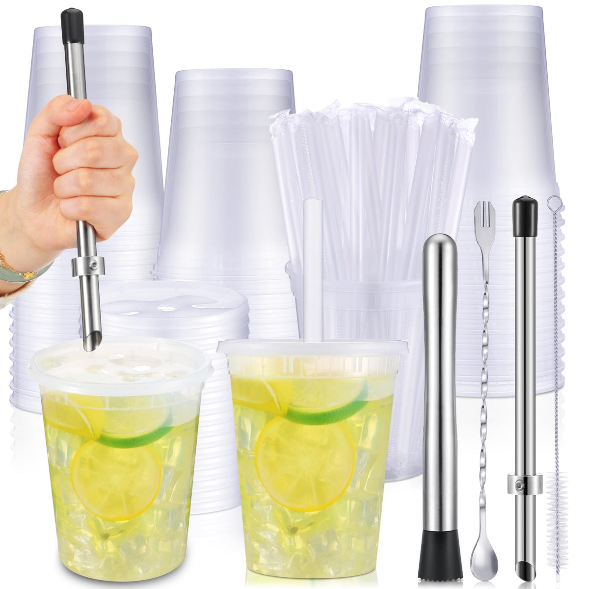 Reallnaive gobelet avant packaging montrant transparence et capacité pour service propre
