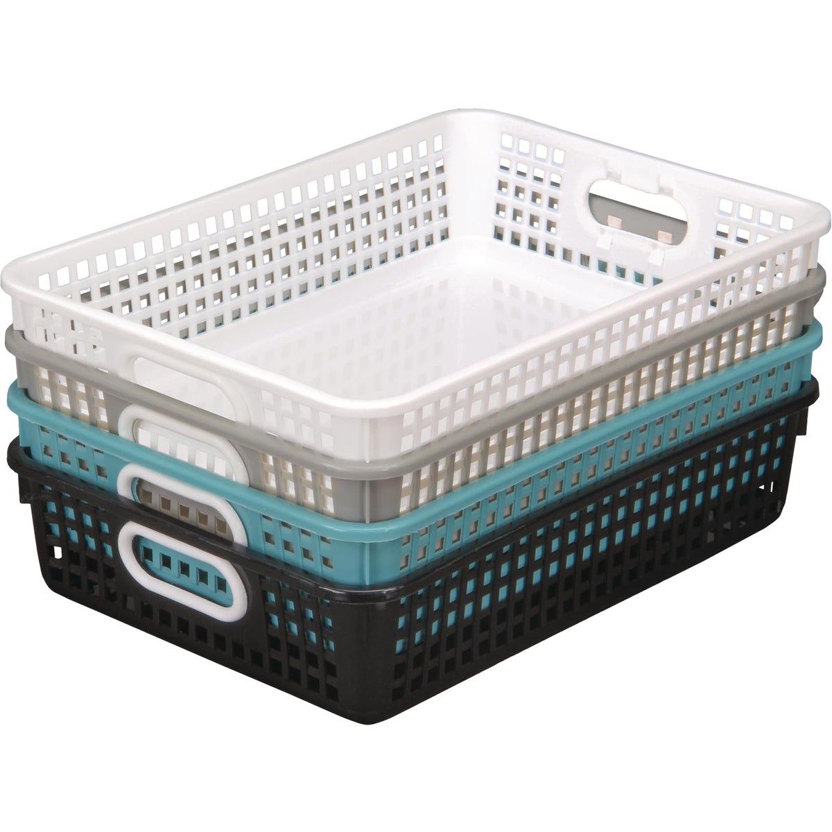 Really Good Stuff vue avant du lot de paniers pour organiser bureau