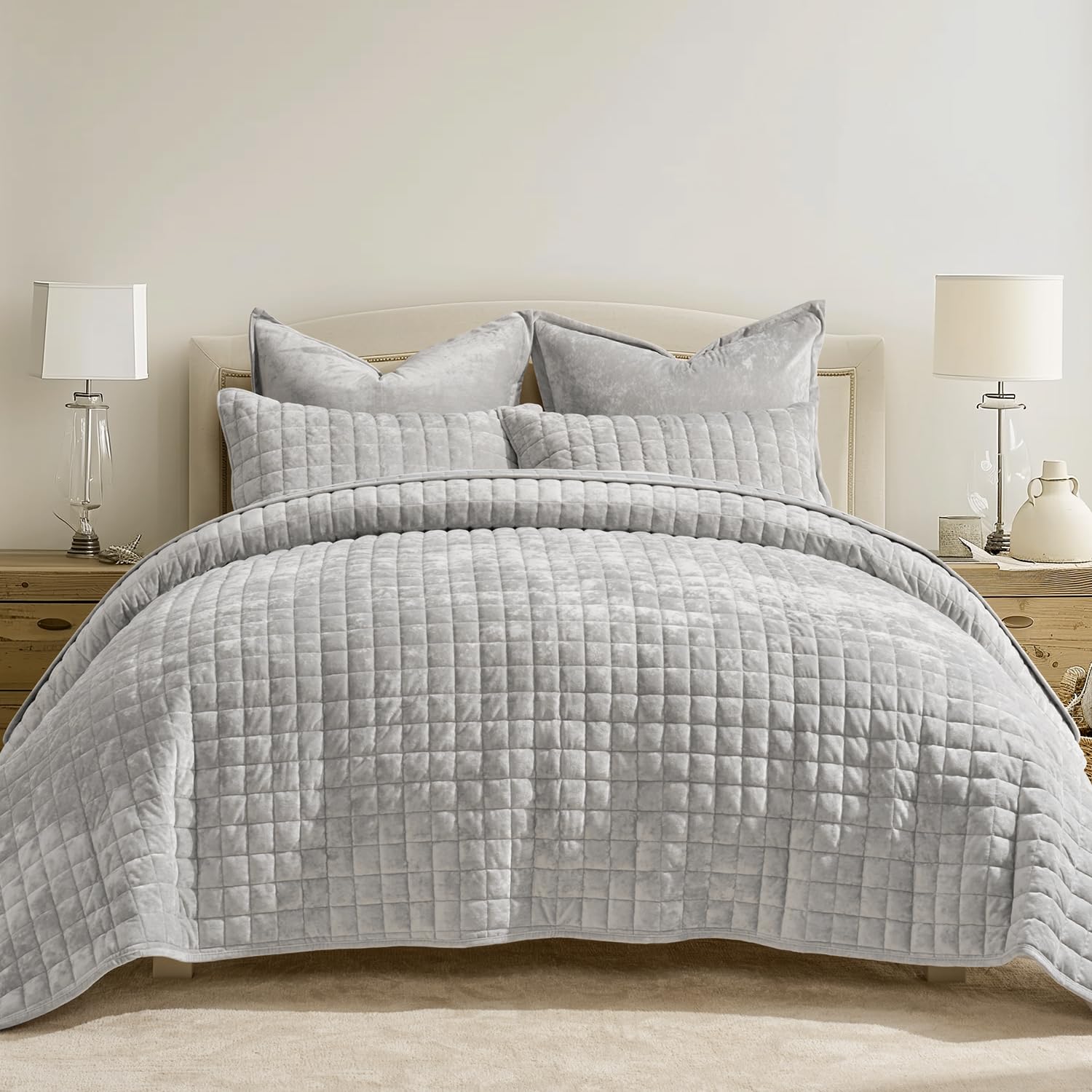RECYCO couette king size Frost Gray vue de face, élégance et couverture complète