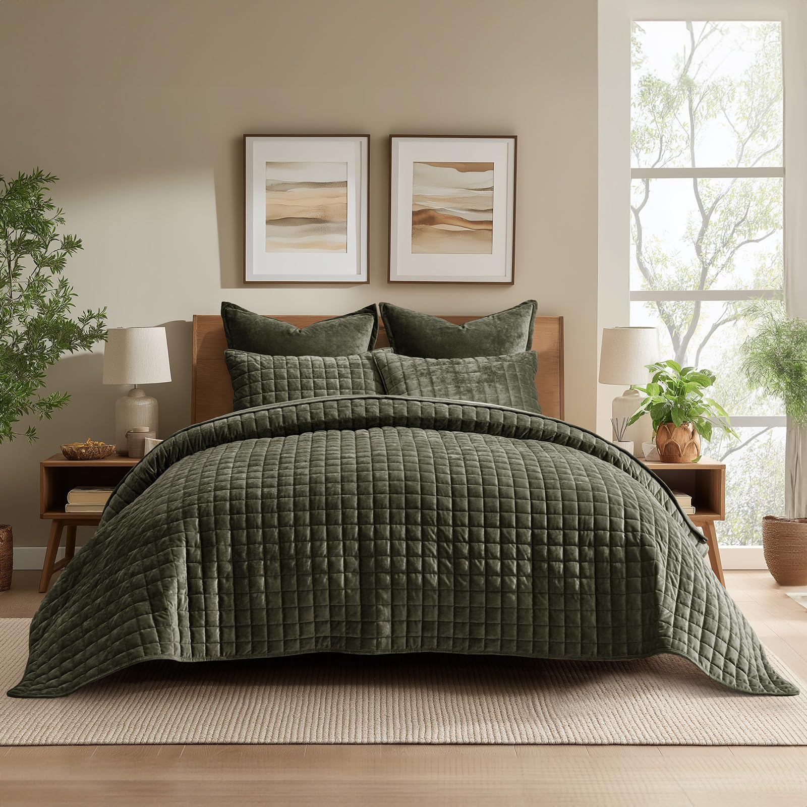 RECYCO vue de face de la couette olive apportant élégance