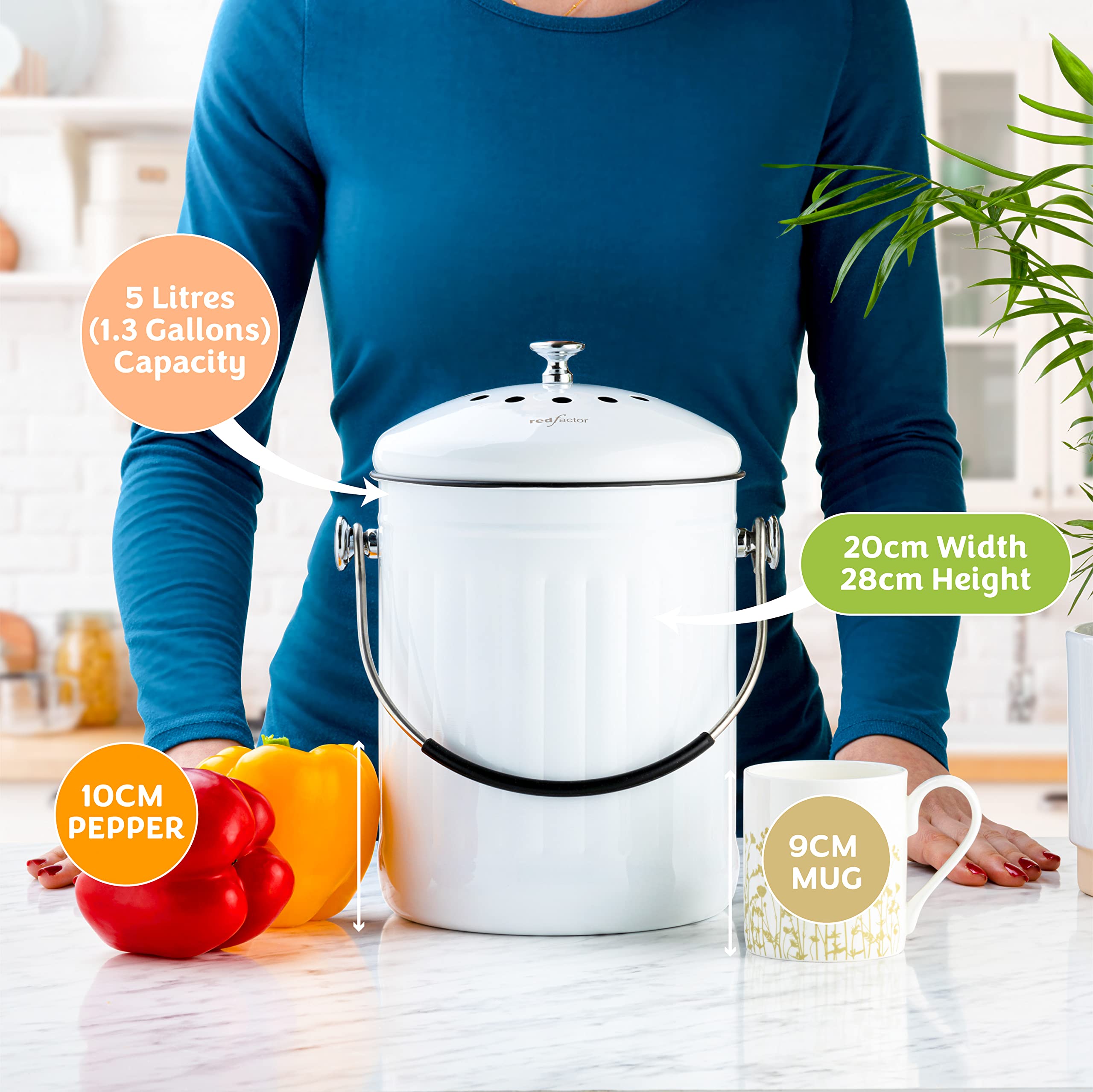 RED FACTOR bac en usage sur plan de travail garde la cuisine propre