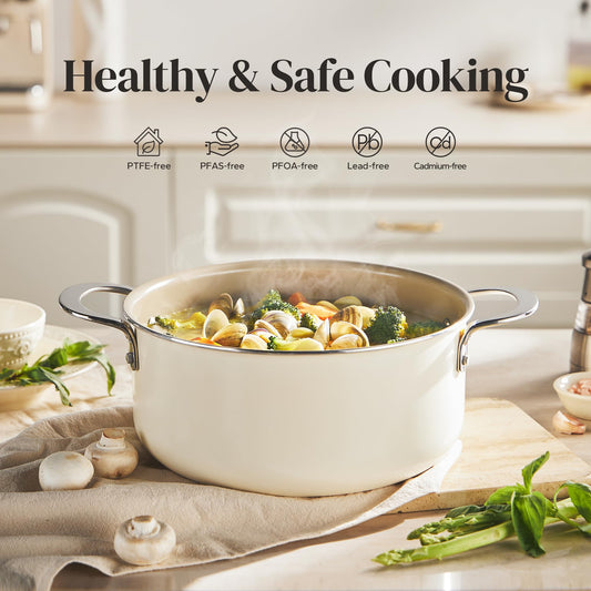 Redchef gros plan revêtement céramique antiadhésif pour cuisson saine