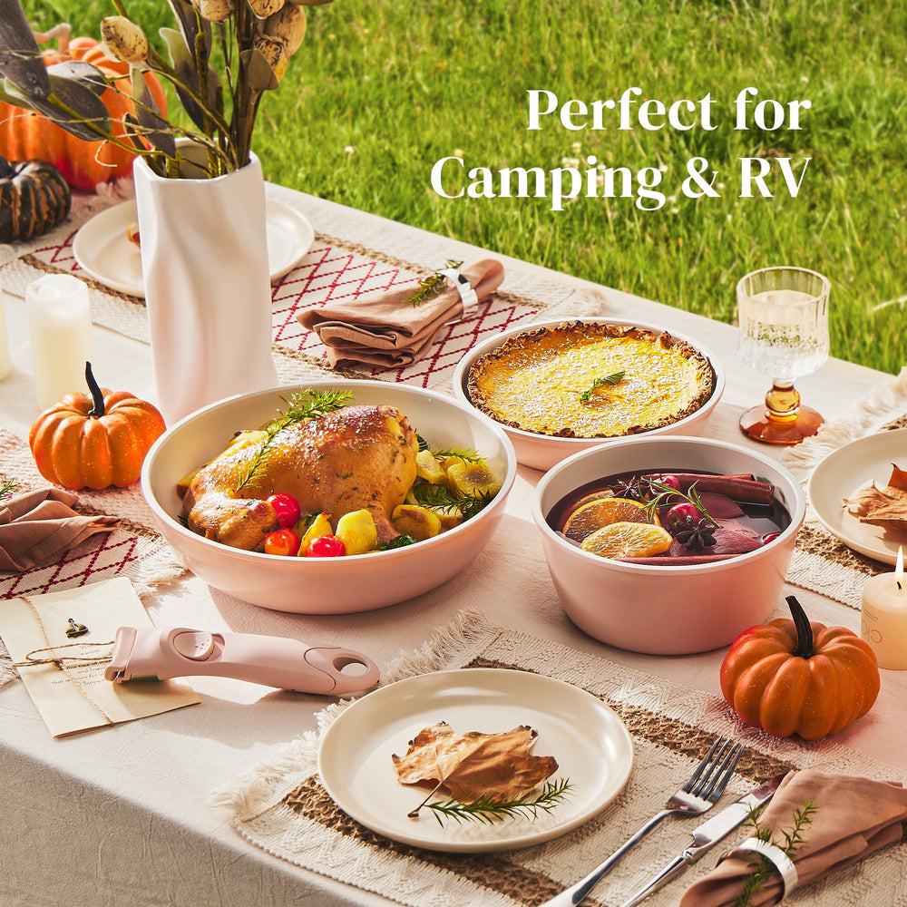 Redchef ensemble installé sur table de camping, cuisson nomade pratique
