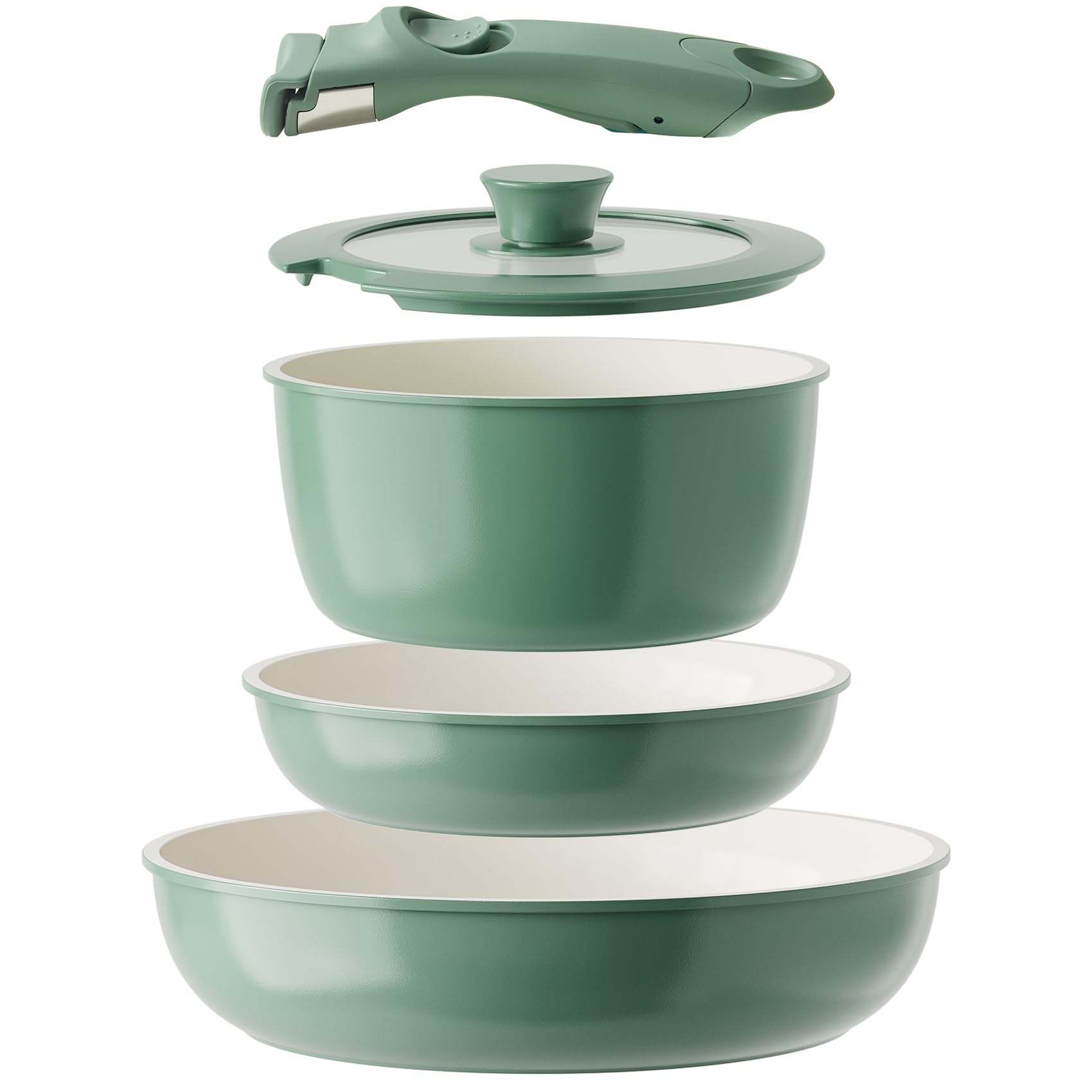 Redchef vue de face de l'ensemble vert montrant design et finition, gain d'organisation