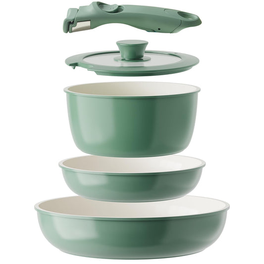 Redchef vue de face de l'ensemble vert montrant design et finition, gain d'organisation