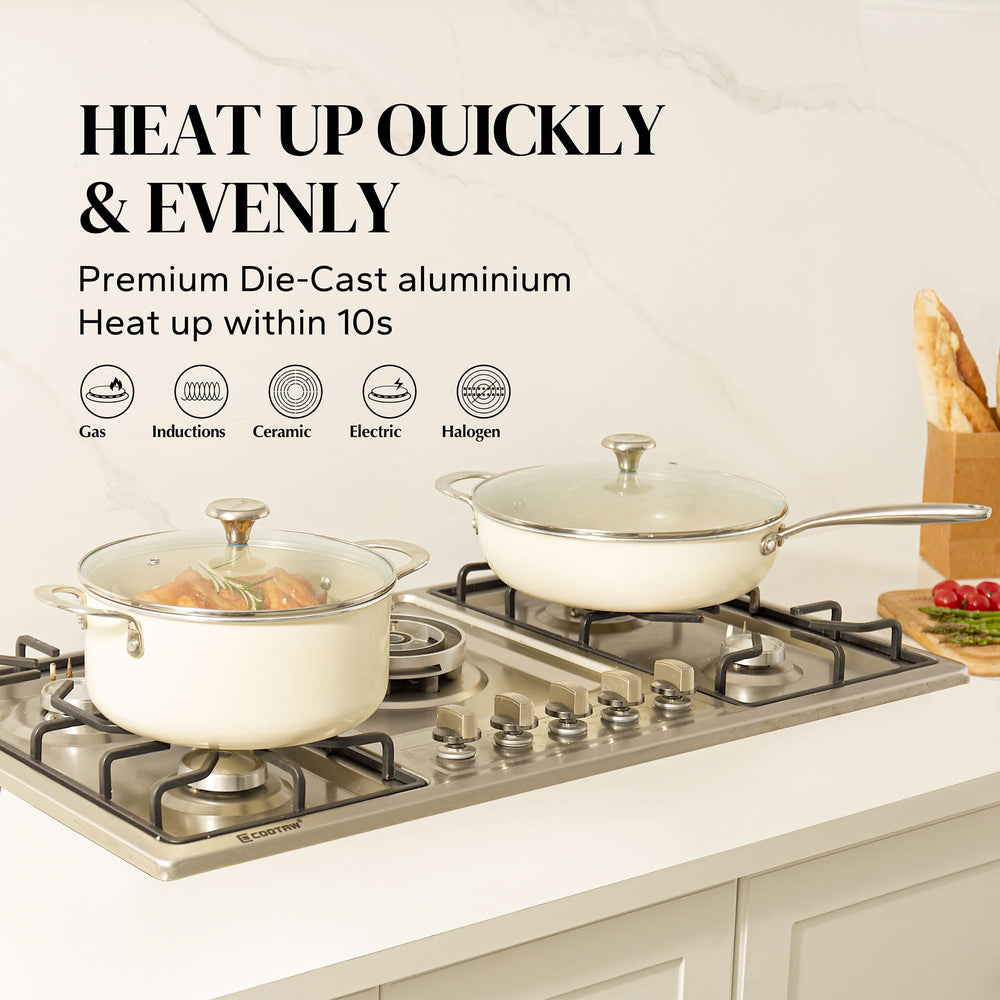Redchef poêle en action saisissant des aliments pour cuisson homogène