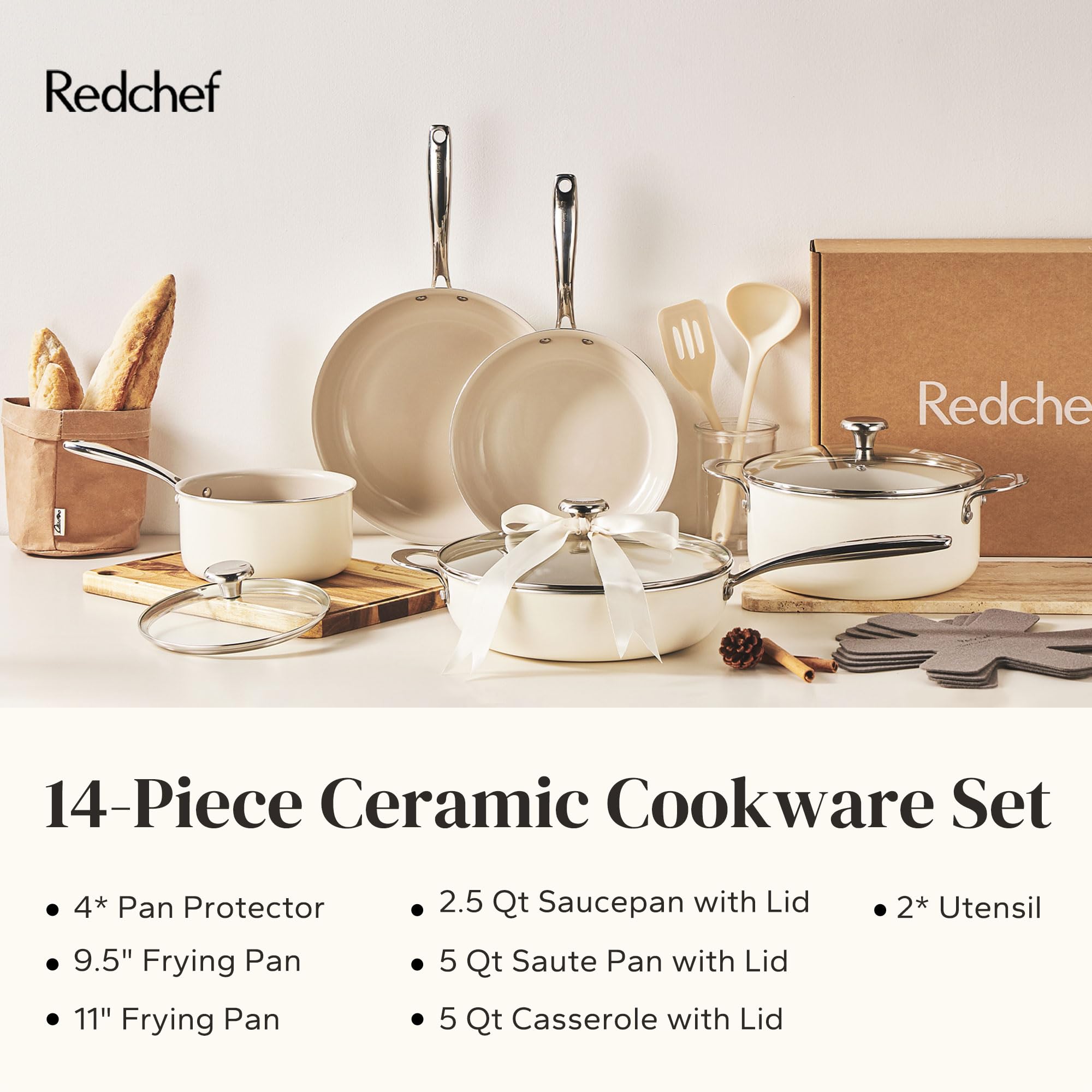 Redchef faitout 5 QT sur plaque induction démontrant compatibilité et chauffe rapide