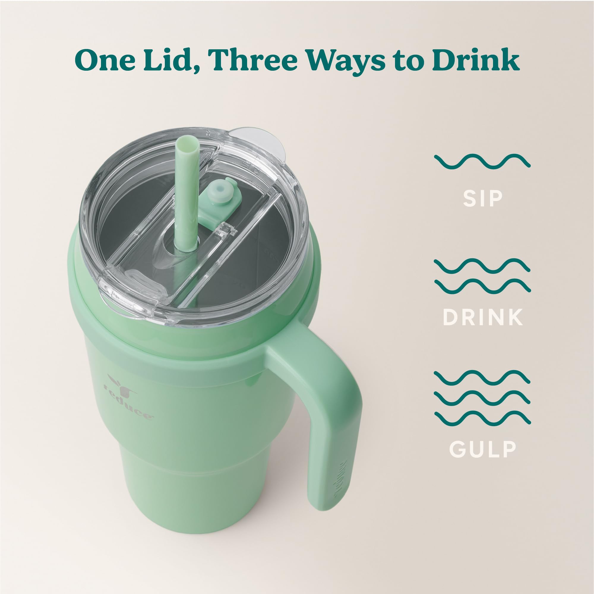 REDUCE graduations intérieures en onces, suivi précis d'hydratation