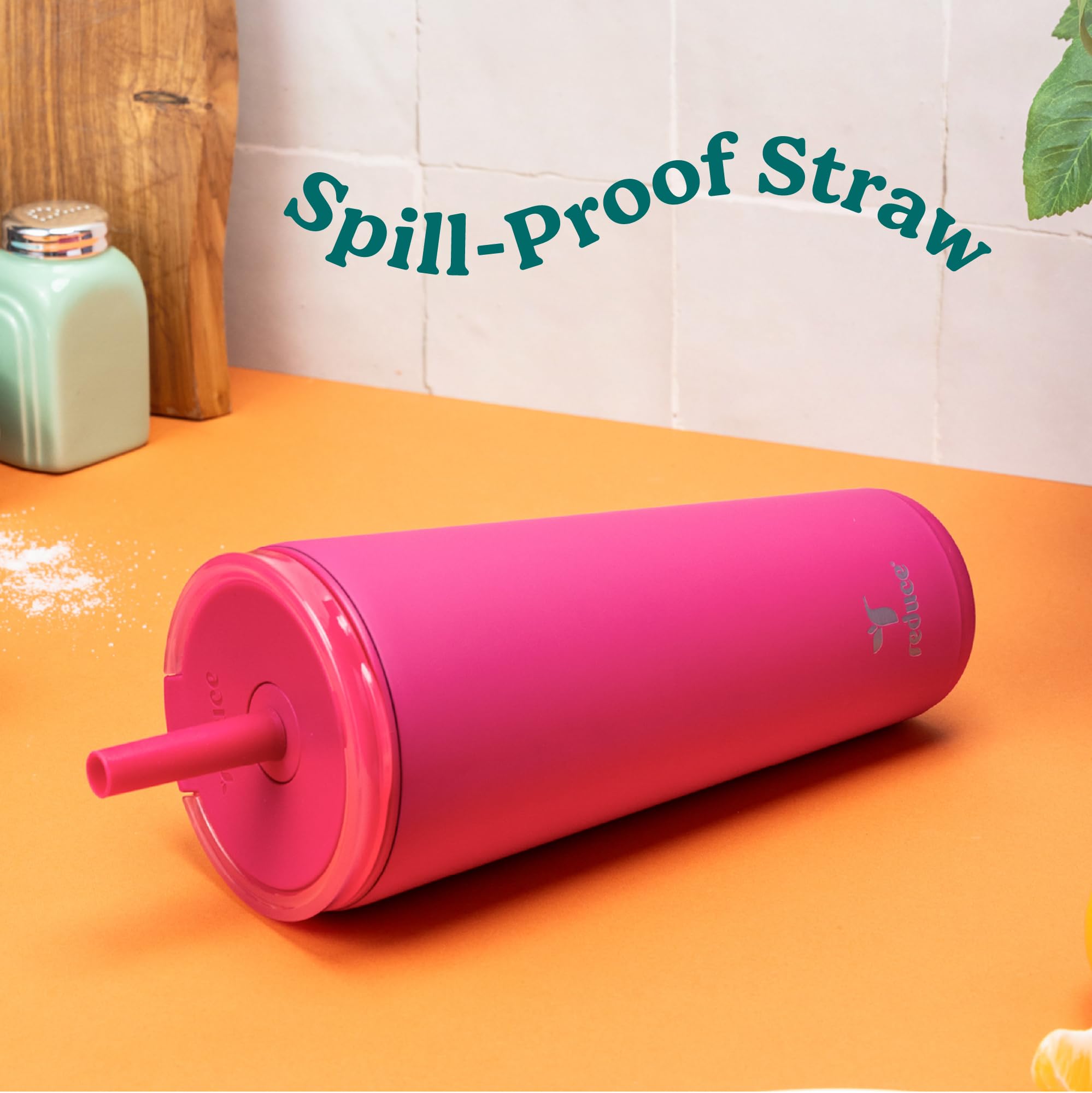 REDUCE Halo paille en silicone démontée, nettoyage simple et réutilisable